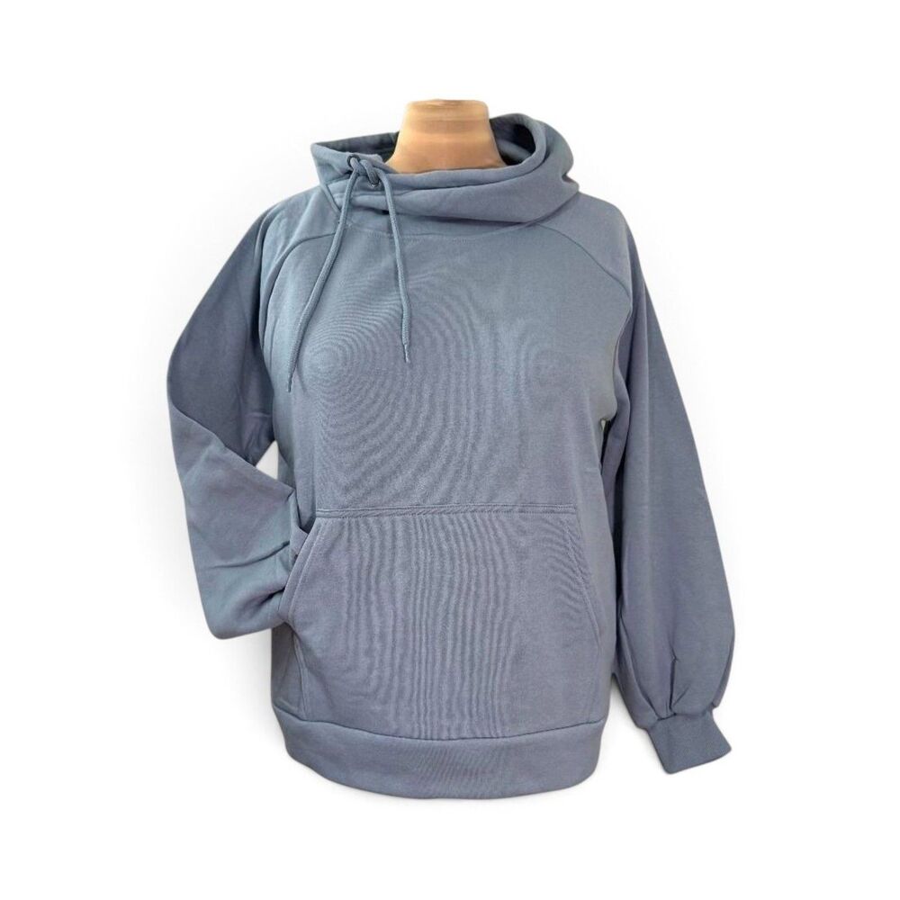 ZENANA Light Blue Side Tie Hoodie Kangaroo Pocket, NWOT! Size 1X